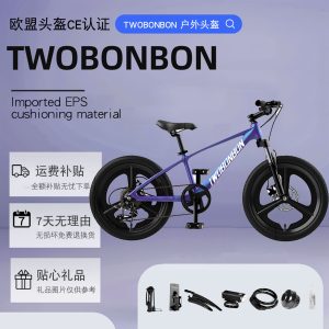 TWOBONBON儿童自行车男孩单车女孩镁合金青少年学生变速减震山地车